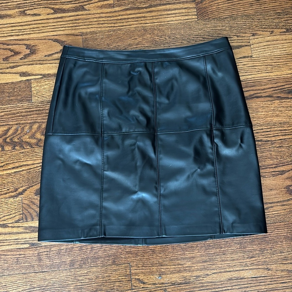White House Black Market Faux Leather Skirt - Size 10
